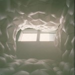 Cake Walk , 1998 , nylon parachute fabric, blower, steel, wood, rope, hardware.