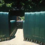 “Hedge" 1999, 50’ x 30’ x 6’; steel, windscreen.