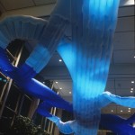 “Underpass”, 1999, 120’x50’x50’; nylon, cable, blower.